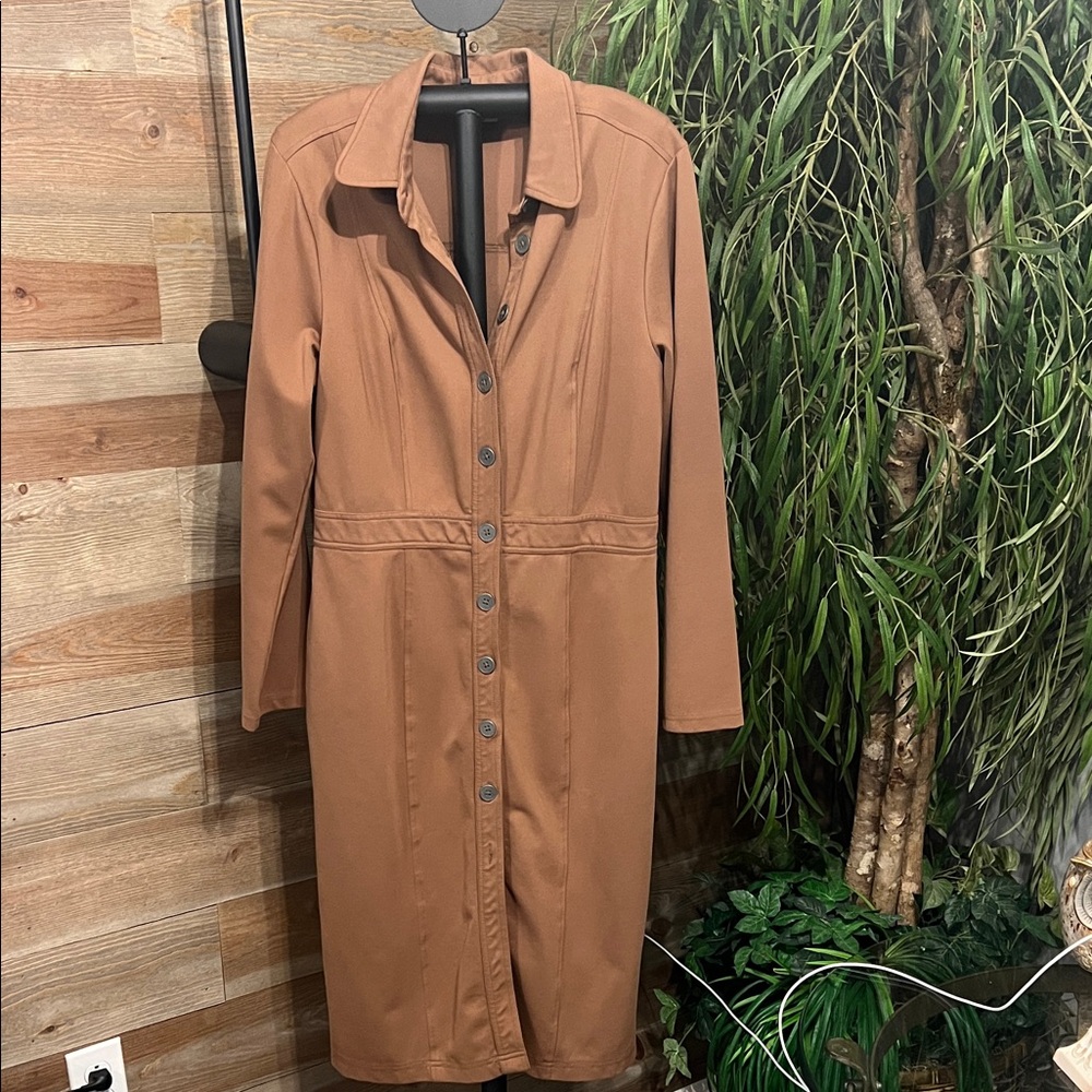 eShakti Brown Trench Coat